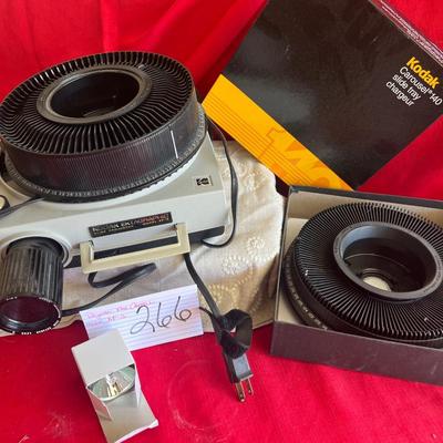 Kodak slide projector with extra slide holder
