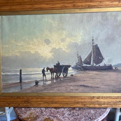 Large framed painting
