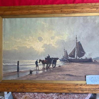 Large framed painting
