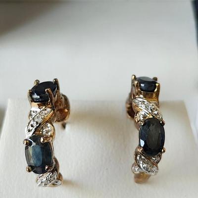 Diamond and Sapphire Earrings