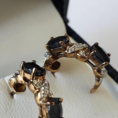 Diamond and Sapphire Earrings