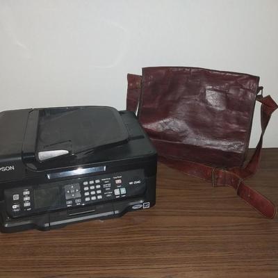 EPSON PRINTER AND LEATHER BAG