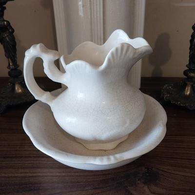 VASE-UNIQUE CANDLE HOLDERS -PITCHER AND WASH BOWL