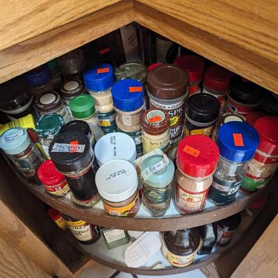 Assortment Of Spices 2 Lazy Susan's Worth
