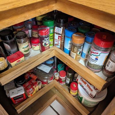 Assortment Of Spices 2 Lazy Susan's Worth