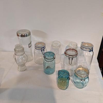 Assortment Of Glass Bottles & Jars