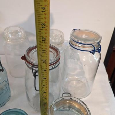 Assortment Of Glass Bottles & Jars