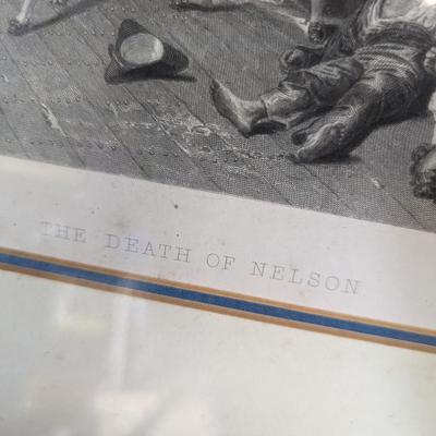 H Vernet Artist & Ernest Slingeneyer The Death of Nelson Steel Engraving (B)