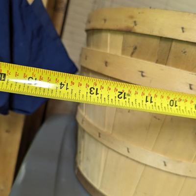 Vintage Bushel Basket Slat Wood Baskets (B)