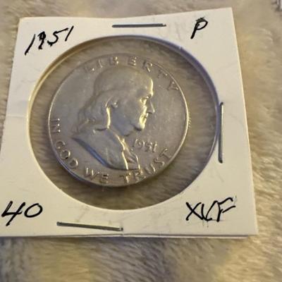 1951 P BENJAMIN FRANKLIN HALF XVF