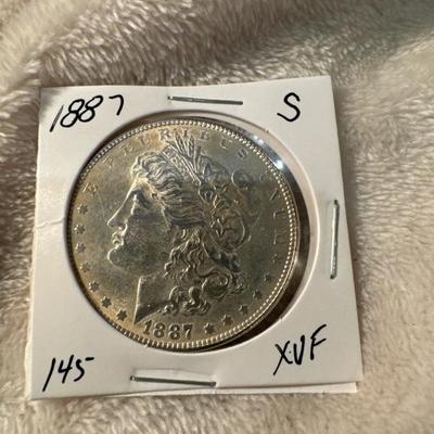 1887 S MORGAN U S COIN 1$ silver XVF