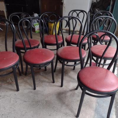 Set of 9 Bent Wood Chairs