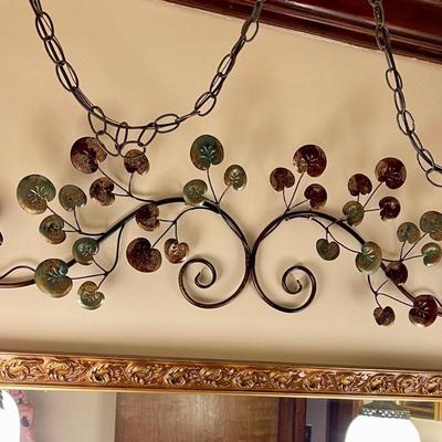 Metal lily pad art