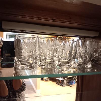 ETCHED AND ROCK BARWARE GLASSES