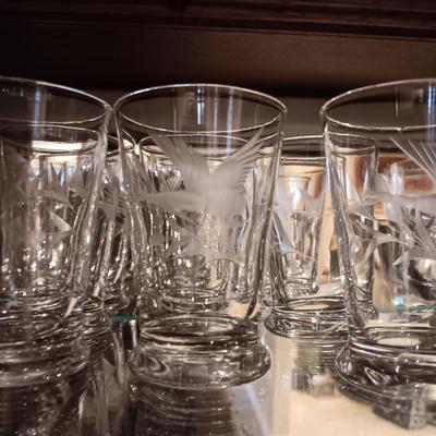 ETCHED AND ROCK BARWARE GLASSES