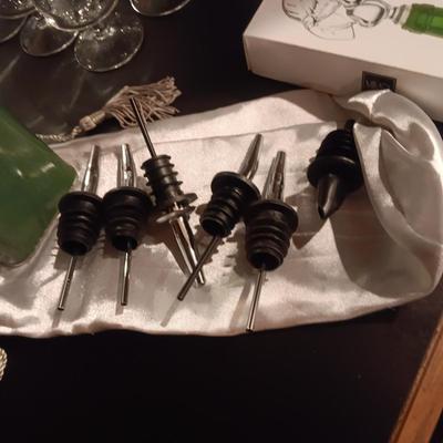 STANLEY FLASK, SHOT GLASSES, MIKASA GLASS STOPPER AND MORE