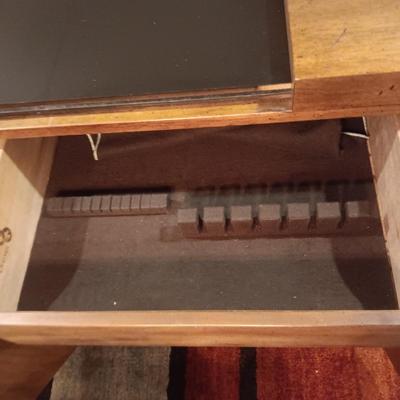 DREXEL WOODBRIAR MID-CENTURY SLIDE-TOP SERVER BUFFET