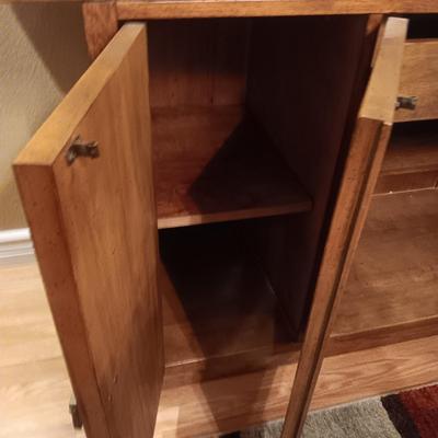 DREXEL WOODBRIAR MID-CENTURY SLIDE-TOP SERVER BUFFET