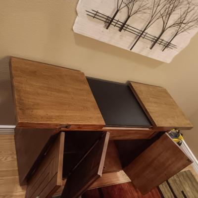 DREXEL WOODBRIAR MID-CENTURY SLIDE-TOP SERVER BUFFET