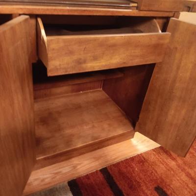 DREXEL WOODBRIAR MID-CENTURY SLIDE-TOP SERVER BUFFET