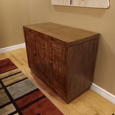 DREXEL WOODBRIAR MID-CENTURY SLIDE-TOP SERVER BUFFET