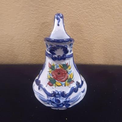 FLORAL PITCHER MADE IN PORTUGAL, BREAD WARMER AND CONDIMENT DISH
