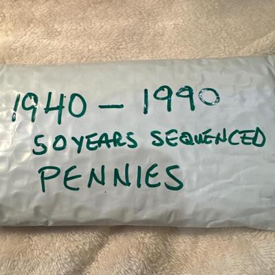 1940-1990 50 years of sequenced Pennies