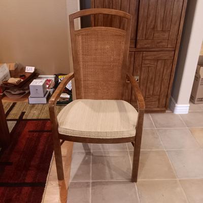DREXEL HERITAGE MID-CENTURY DINING ROOM TABLE W/2 LEAVES AND 6 CHAIRS