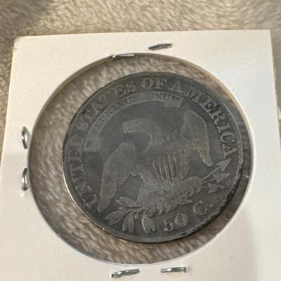 1823 Cap Bust .50c U S Coin VG