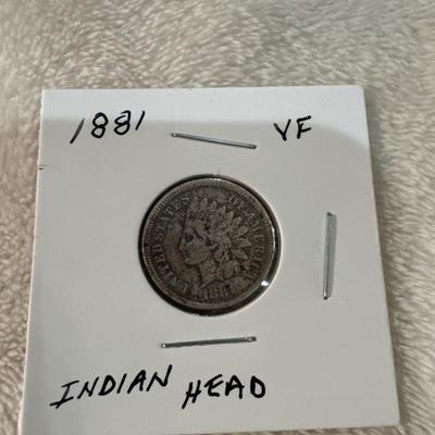 1881 INDIAN HEAD VF 1c