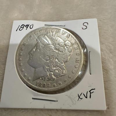 1890 S MORGAN 1$ U S coin xvf