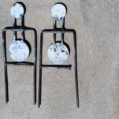 GROUND MOUNT STEEL DOUBLE SPINNER SHOOTING TARGETS