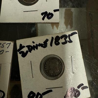 1835 HALF DIME RO U S COIN SILVER