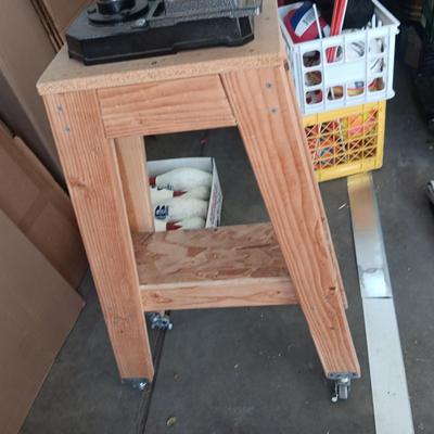 8" DRILL PRESS ON STAND WITH LOCKING WHEELS