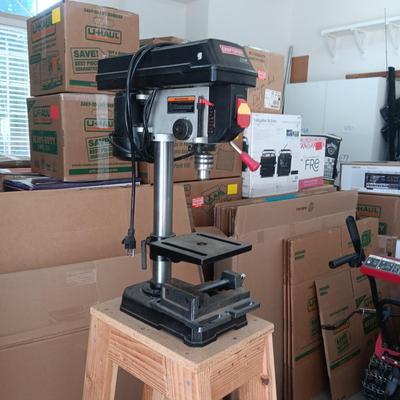 8" DRILL PRESS ON STAND WITH LOCKING WHEELS