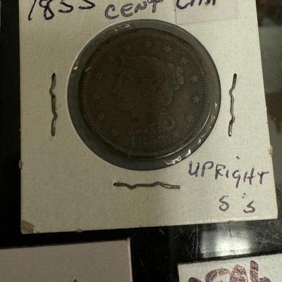 1855 LARGE. ENT UPRIGHT 5s