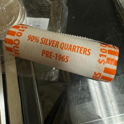 Pre 1965 roll silver quarters