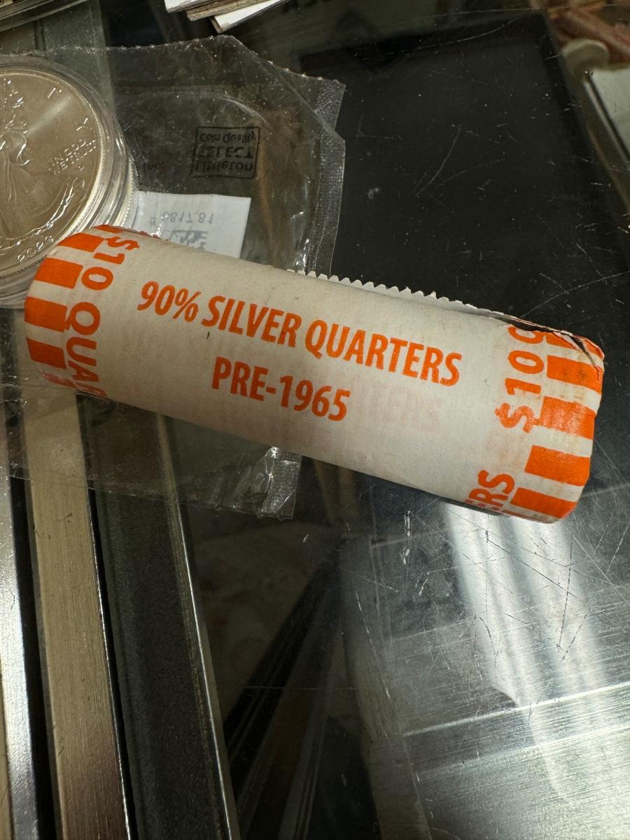 Pre 1965 roll silver quarters
