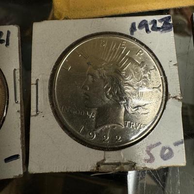 1923 PEACE DOLLAR SILVER XVF