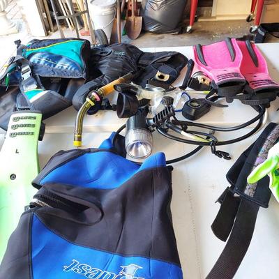 A scuba gear lot