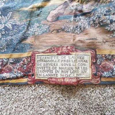 HUGE TAPESTRY WRIGHTING IN GERMAN
