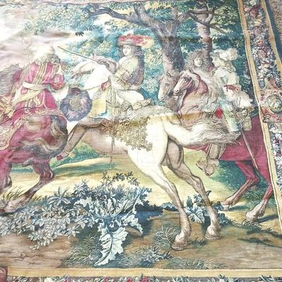 HUGE TAPESTRY WRIGHTING IN GERMAN