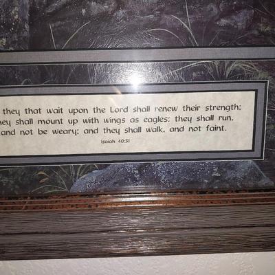 FRAMED FLYING EAGLE PICTURE