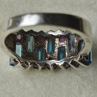 Topaz and Amethyst Ring