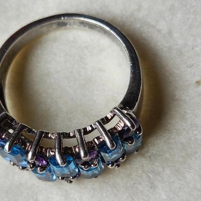 Topaz and Amethyst Ring