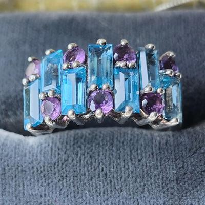 Topaz and Amethyst Ring
