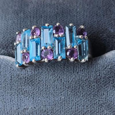 Topaz and Amethyst Ring