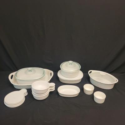Corningware “French White” Bakeware and More (K-CE)