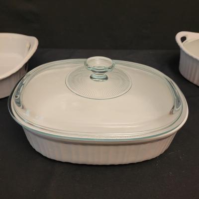 Corningware “French White” Bakeware and More (K-CE)
