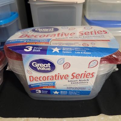 Large Assortment of Food Storage Containers (K-CE)